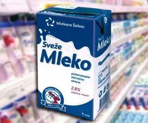 Povučeno mleko mlekare Šabac